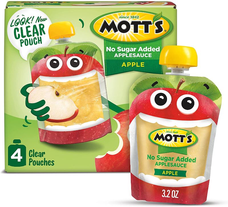 Photo 1 of  -4 POUCH  Marjack Motts Snack & Go Applesauce-Motts Applesauce Pouch, Snack-N-Go, Assorted PACK OF 2 EXP FEB 28 2022
