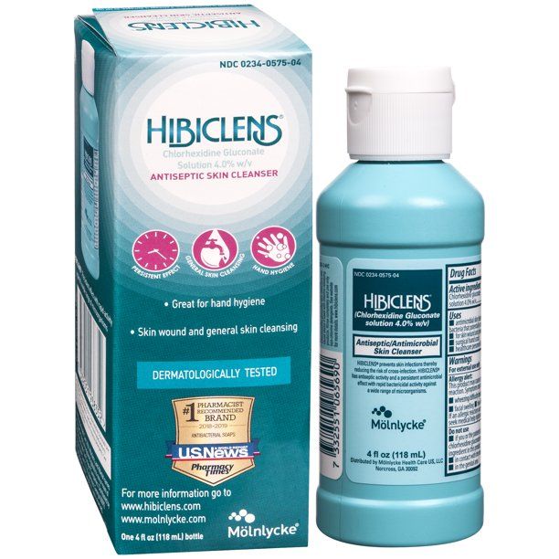 Photo 1 of 
Hibiclens 4oz Bottle (118 ML) Molnlycke Health Care (Chlorhexidine Gluconate SOlution 4.0% W/v) Case of 48
exp 02/2022 (factory sealed ) 2 pack 