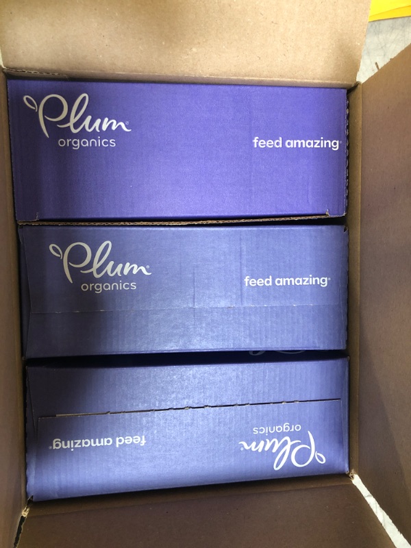 Photo 1 of 3 boxes of plum organics 
