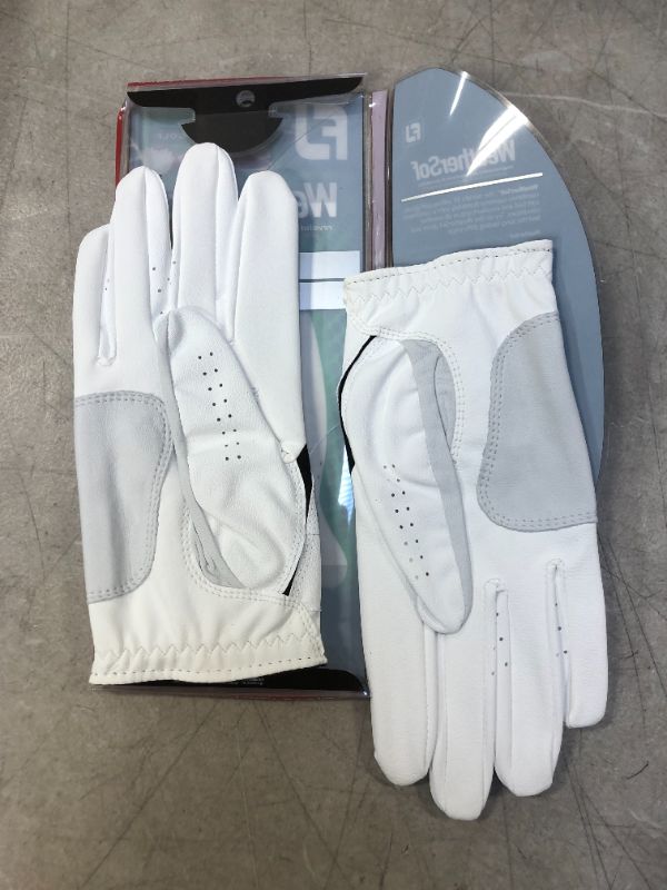 Photo 2 of FootJoy Men's WeatherSof Golf Gloves, Pack of 2 (White) Medium/Large, Right