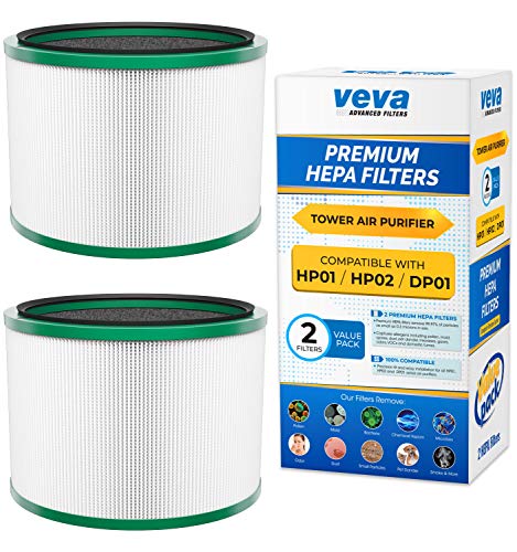 Photo 1 of VEVA Premium HEPA Replacement Filter 2 Pack Compatible with All Dyson Pure Cool Link DP01, DP02 and Dyson Pure Hot + Cool Link HP01, HP02, Part 968125-03 305214-01 305214-01