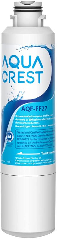 Photo 1 of AQUACREST DA29-00020B Refrigerator Water Filter, Replacement for Samsung DA29-00020A/B, HAF-CIN/EXP, DA29-00020B-1, RF25HMEDBSR, RF28HMEDBSR, RS25J500DSR&More Models, 1 Carbon Filter
