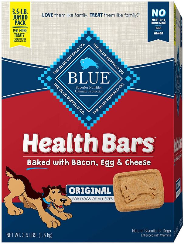 Photo 1 of Blue Buffalo Health Bars Natural Crunchy Dog Treats Biscuits 3.5lbs exp8/2022
