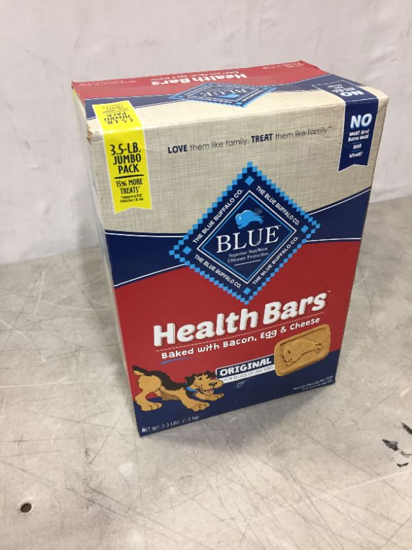 Photo 2 of Blue Buffalo Health Bars Natural Crunchy Dog Treats Biscuits 3.5lbs exp8/2022
