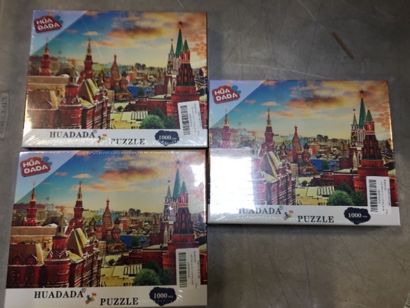 Photo 2 of Jigsaw Puzzles 1000 Pieces for Adults Kremlin Large Puzzles for Adults 1000 Piece Educational Games Home Decoration Puzzle for Kids Over 14 Years Old 3 BOXES