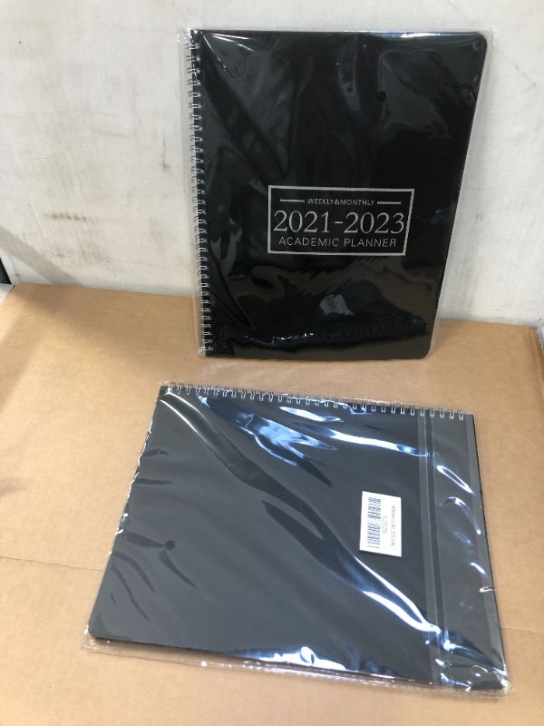 Photo 1 of 2 Pack Office Planner July 2021- June 2023 Monthly Calendar Planner -9 x 11 Time Management Personal Planner Hard PVC Cover with Spiral Bound
