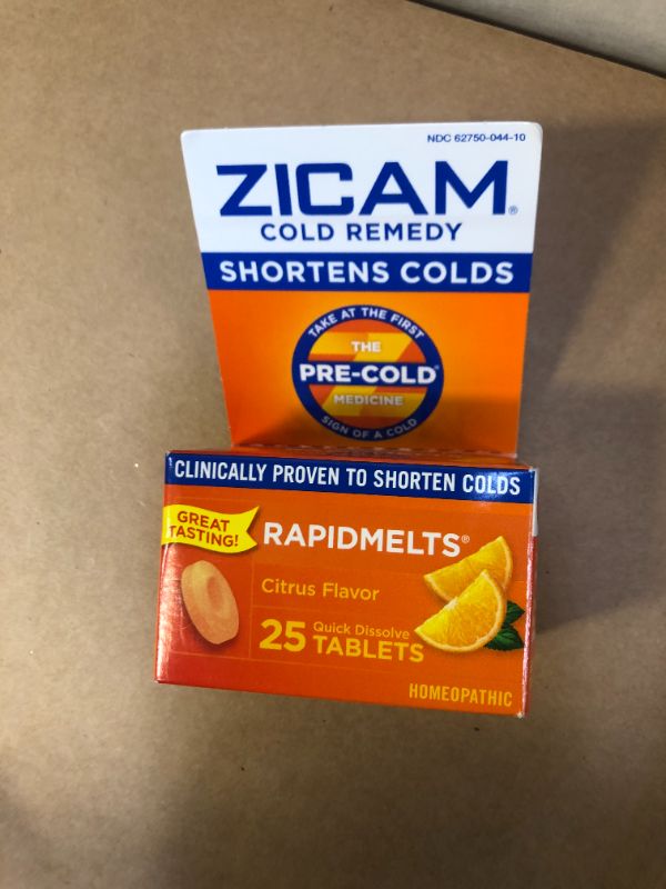 Photo 1 of ZICAM Cold Remedy Rapidmelts Citrus Flavor 25 Tablets EXP---24-2023