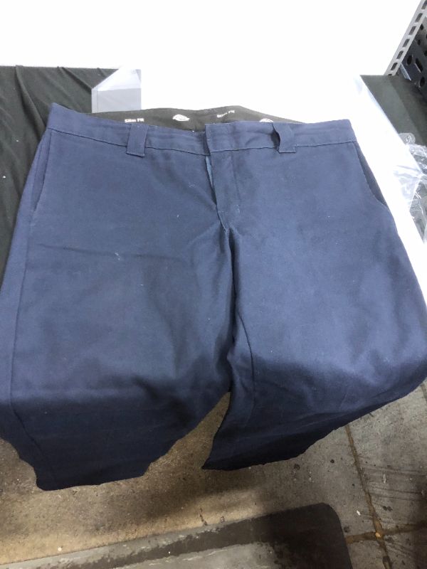 Photo 2 of Dickies Men's Flex Slim Fit Straight Leg Work Pants - Dark Navy Size 38 30 (873F)
