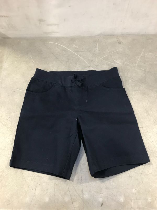 Photo 2 of French Toast Girls' Stretch Pull-on Tie Front Short Navy size 8