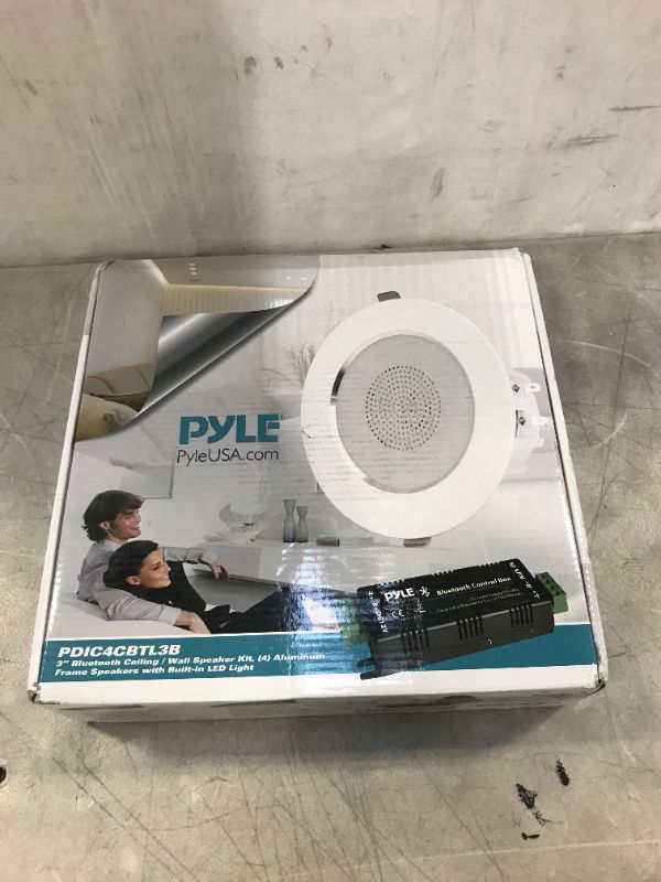 Photo 2 of Pyle Surround Wall / Ceiling Home Speaker, Set of 4, White -PDIC4CBTL3B
