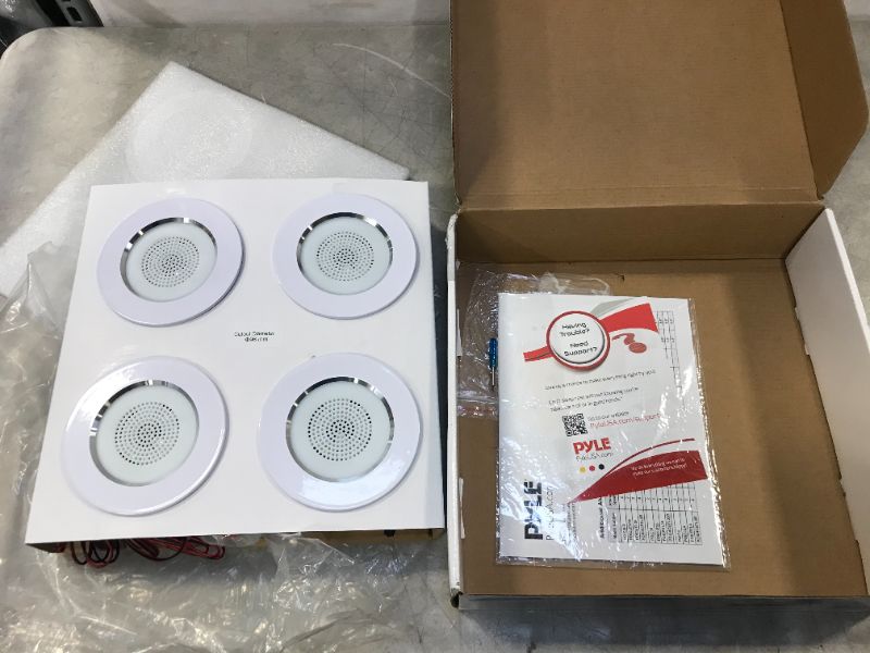Photo 3 of Pyle Surround Wall / Ceiling Home Speaker, Set of 4, White -PDIC4CBTL3B
