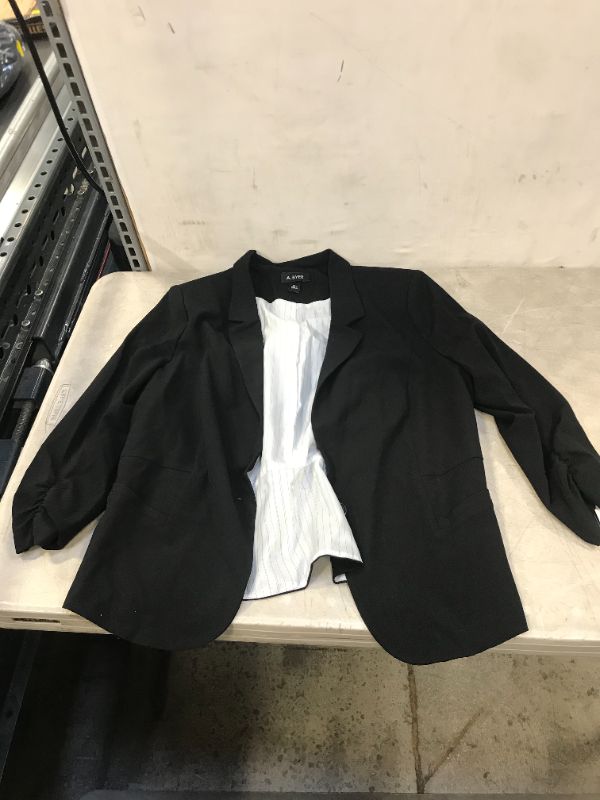 Photo 3 of A. Byer Women's One Button Blazer Black XL