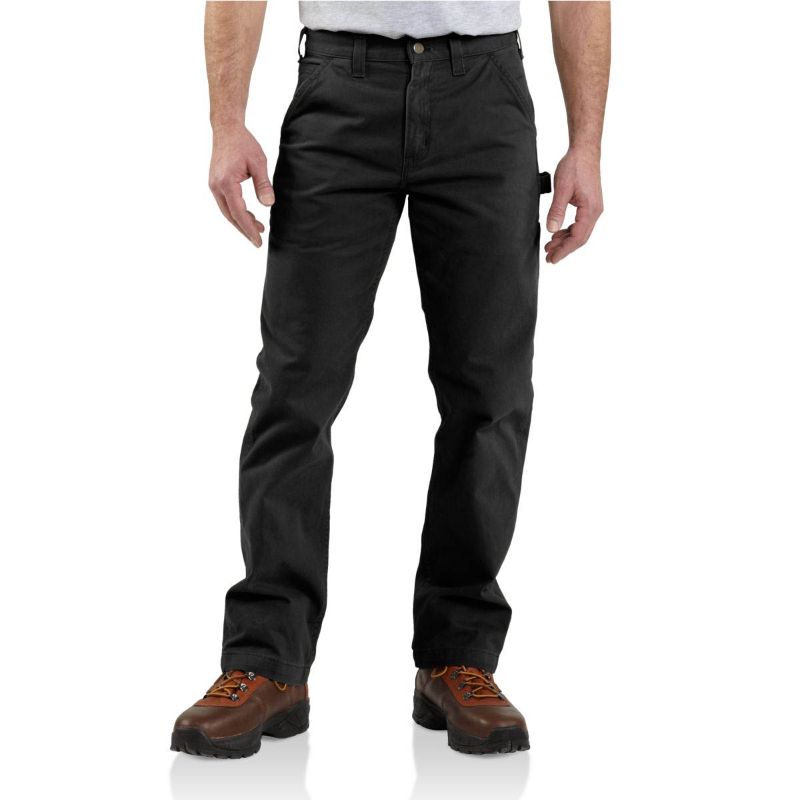 Photo 1 of Carhartt Men's Relaxed Fit Twill Utility Work Pant, Black, 36 x 34 