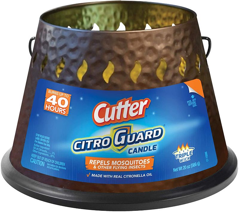 Photo 1 of Cutter Citro Guard Citronella Candle, Triple Wick, 20-oz