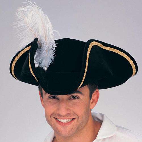 Photo 1 of Black Buccaneer Tricorn Hat Adult
