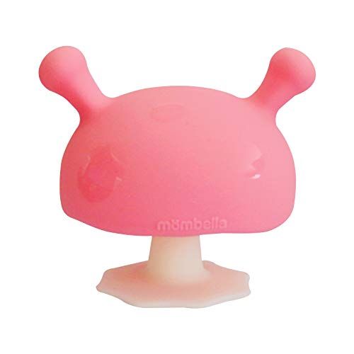 Photo 1 of 
Mombella Mimi The Mushroom Soothing teether for Breast Feeding Baby who Does not take Pacifiers/Premature Baby who has weak jaw movement/0-6month with Sucking Needs, Pink
