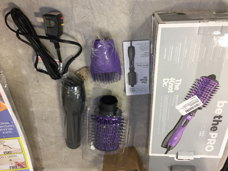 Photo 3 of INFINITIPRO BY CONAIR The Knot Dr. All-in-One Dryer Brush, Wet/Dry Styler, Hair Dryer and Volumizer, Black/Purple
