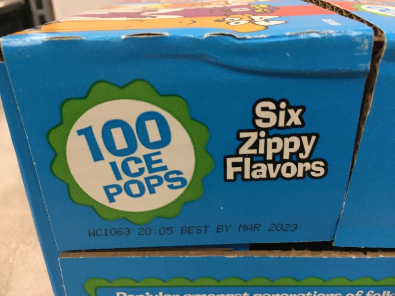 Photo 3 of Otter Pops, Original Assorted Freezer Pops, 1oz Freeze Pops in Six Zippy Flavors, 100 Count  EXP DATE 03-2023