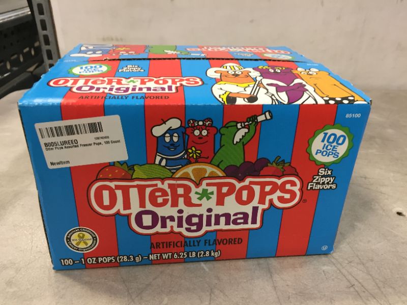 Photo 2 of Otter Pops, Original Assorted Freezer Pops, 1oz Freeze Pops in Six Zippy Flavors, 100 Count  EXP DATE 03-2023