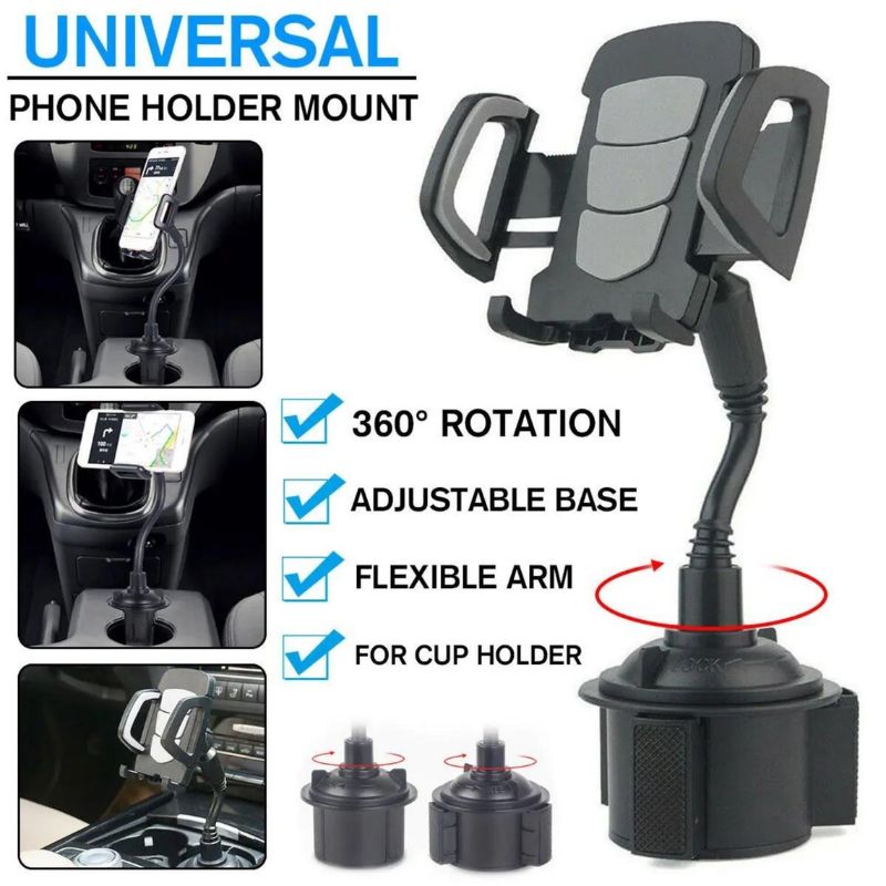 Photo 1 of Adjustable Car Mount for Iphone, Android, Gooseneck Cup Car Phone Holder Cradle For Cell Phone, Apple, Samsung