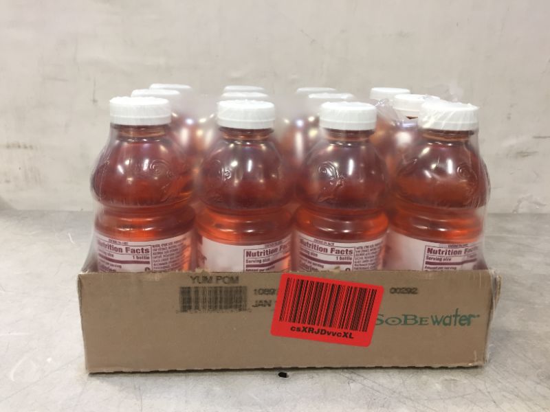 Photo 3 of 
SoBe Water, Vitamin Enhanced, 0 Calories, Yumberry Pomegranate, 20 Ounce (12 Bottles), (Pack of 12)  exp date 01-2022