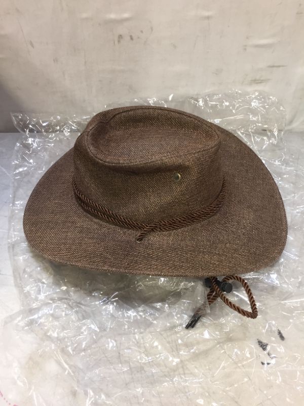 Photo 2 of Cowboy Hats, Outdoor Cowboy Hat, Woven Imitation Linen Summer Sunhat, Western Cowboy Hat for Men Boys
