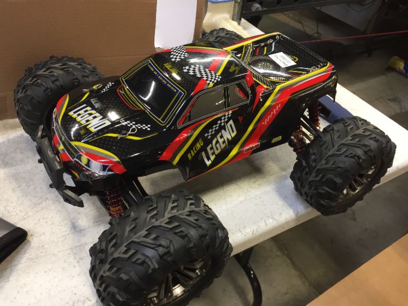 Photo 3 of 1:10 Scale Large RC Cars 50+ kmh Speed - Boys Remote Control Car 4x4 Off Road Monster Truck Electric - Hobby Grade Waterproof Toys Trucks for Kids and Adults - 2 Batteries + Connector for 40+ Min Play
