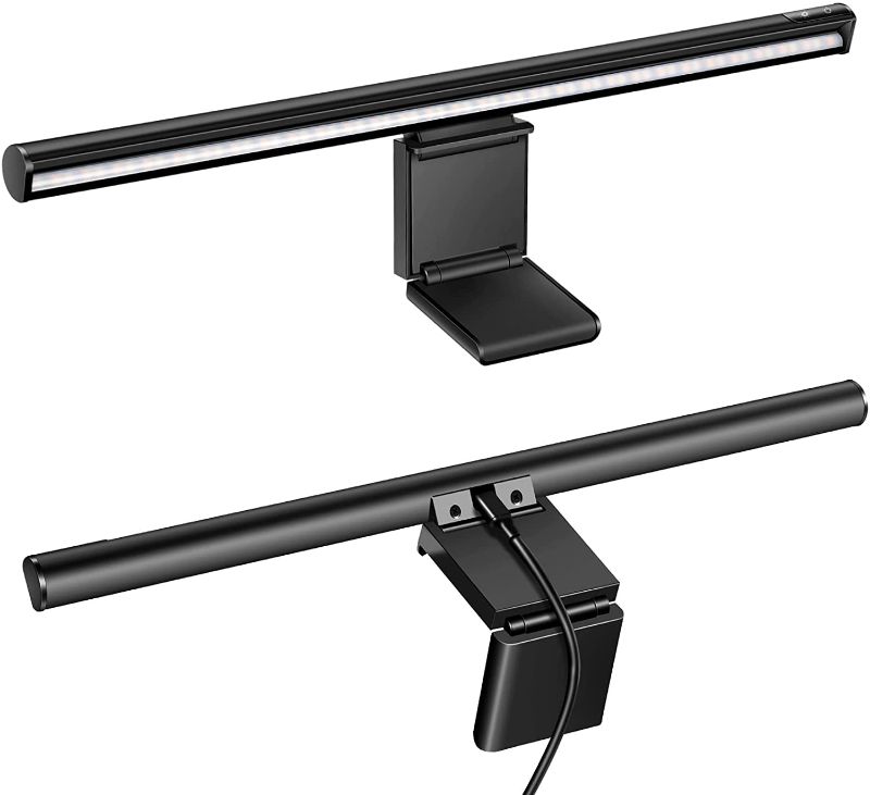 Photo 1 of UBright Computer Monitor Light, Screen Light Bar with Touch Sensor USB Monitor Lamps Desk Light 3 Switchable Light Modes Dimmable Monitor Light Bar Eyes Care Reading Light for Desk Office Home Round