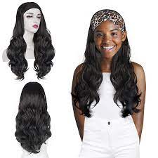 Photo 1 of BERINFLY HEADBAND WIG LONG WAVE HEAT RESISTANT GLUELESS SYNTHETIC WIG