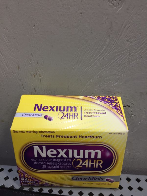 Photo 2 of Nexium 24HR ClearMinis Delayed Release Heartburn Relief Capsules, Esomeprazole Magnesium Acid Reducer - 42ct