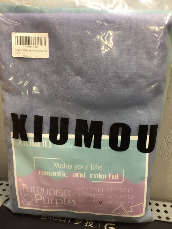 Photo 2 of XIUMOU OMBRE HALF GRADIENT SEMI-SHEER CURTAINS FOR GIRLS BEDROOM AND LIVING ROOM SETS OF 2 PANELS W42xL96