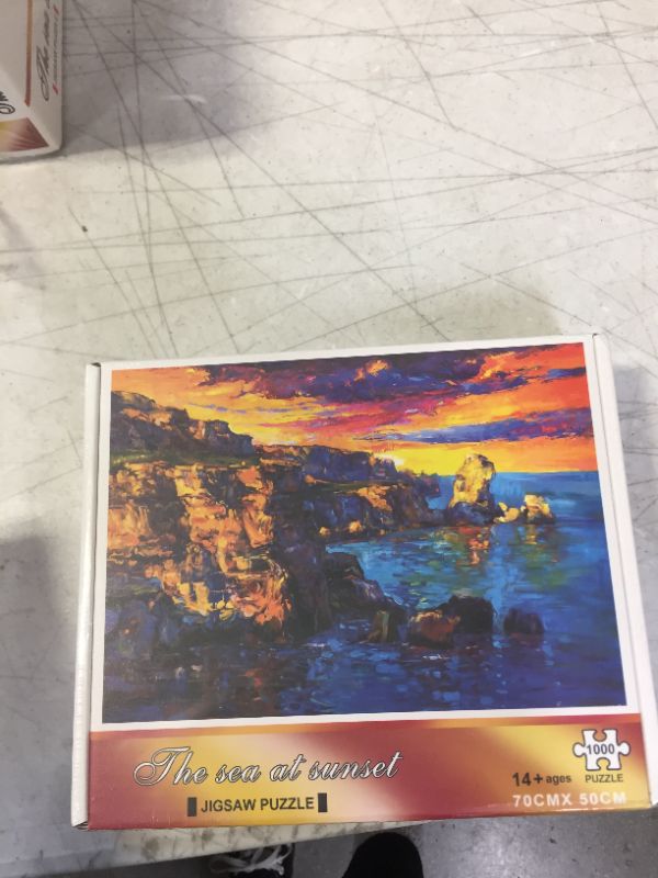 Photo 2 of 1000 Piece Jigsaw Puzzles for Adults, Large 70cm x 50cm 1000 Piece Puzzle Educational Game Toys and Unique Artwork for Families Adults Teens Age of 14 +?Sea Oil Painting?
