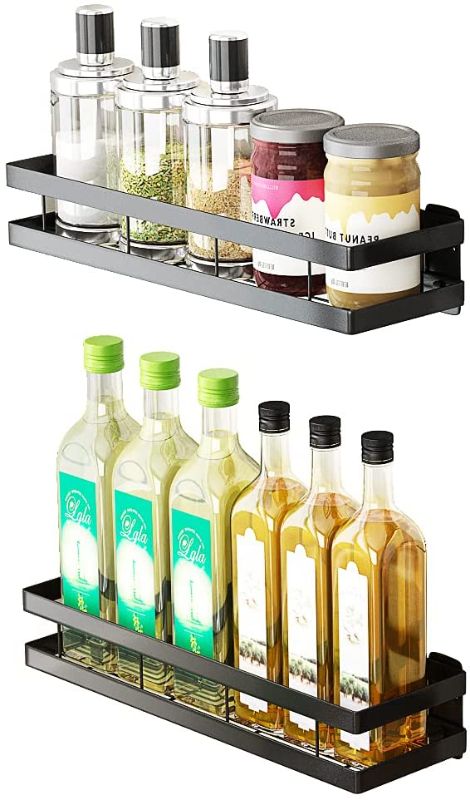 Photo 1 of 2021 New GADO Spice Rack 2 Pack | Wall Mounted With Extra Bearing| Large Storage Space For Kitchen And Bathroom
