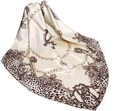 Photo 1 of  SILK SCARF LEOPARD PRINT KLARGE SQUARE SCARVES