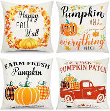 Photo 1 of YHMALL THASNKSGIVING PILLOW COVERS 18x18 SET OF 4