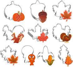 Photo 1 of 10 PC FALL THANKSGIVING COOKIE CUTTERS SET