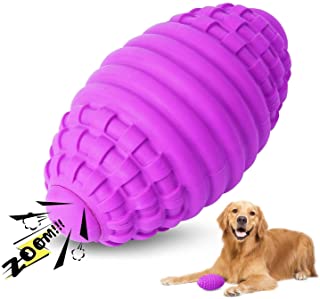 Photo 1 of Dog Chew Toys for Aggressive Chewers,Squeaky Dog Toys Almost Indestructible Rubber Dog Toys Ball for Medium and Large Breed(Purple)