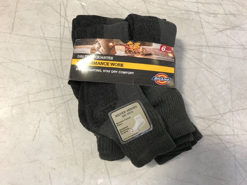 Photo 2 of Dickies Dri-tech Moisture Control Quarter Socks Multipack-Size: Shoe Size: 6-12 One Size