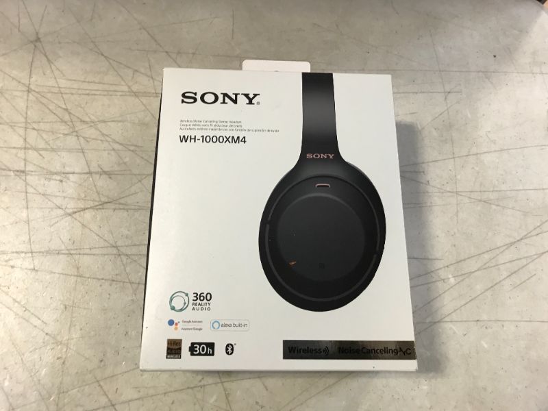 Photo 5 of Sony - WH-1000XM4 Wireless Noise-Cancelling Over-the-Ear Headphones - Black

