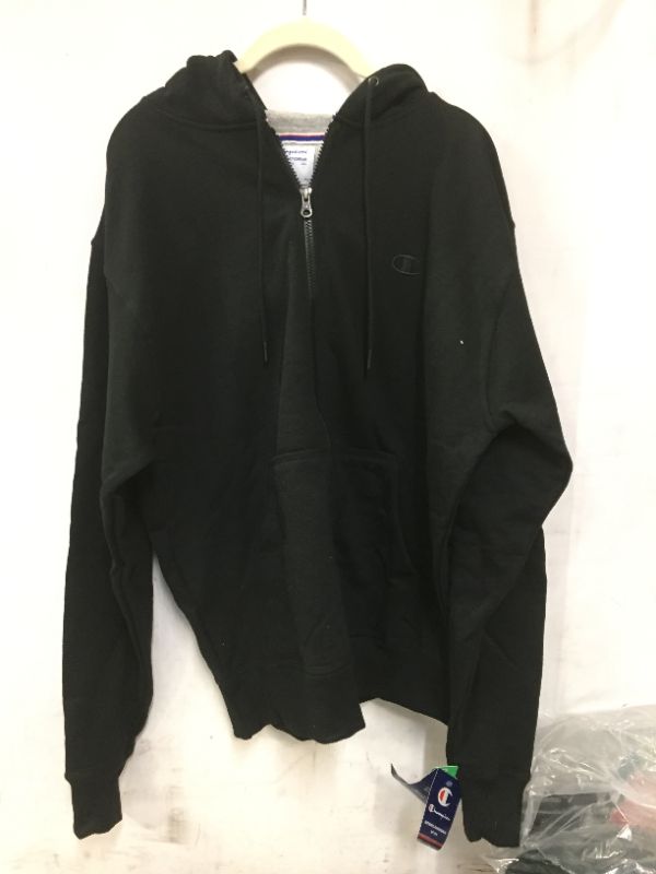 Photo 1 of CHAMPION BLACK ZIP UP HOODIE
SIZE MEDIUM