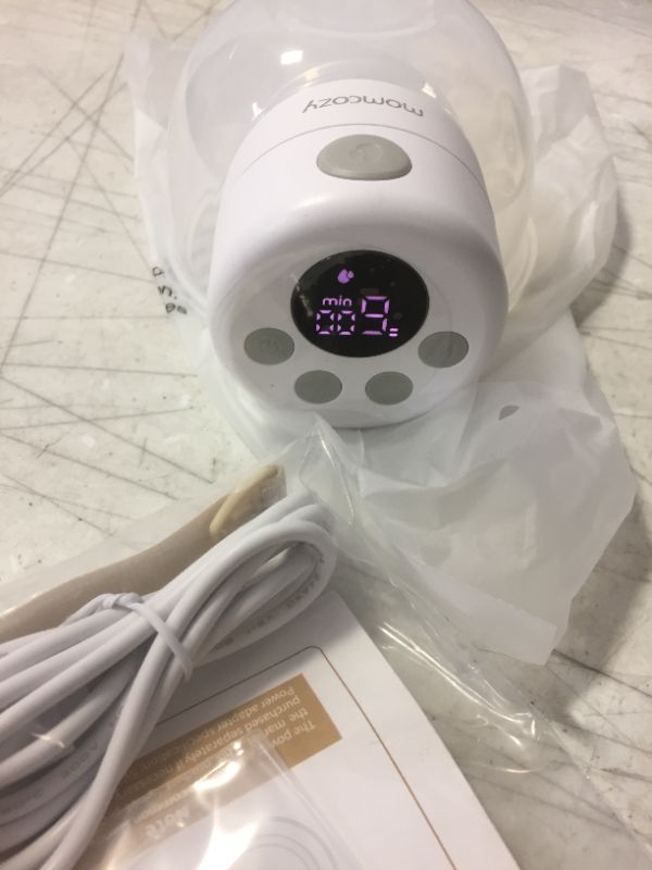 Photo 1 of Momcozy Wearable Electric Breast Pump S12, LCD Hands-Free Breastpump, Low Noise & Painless Breast Pump with 2 Mode & 9 Levels, Portable Breastfeeding Breastpump Can Be Worn in-Bra, 24mm Flange, White

