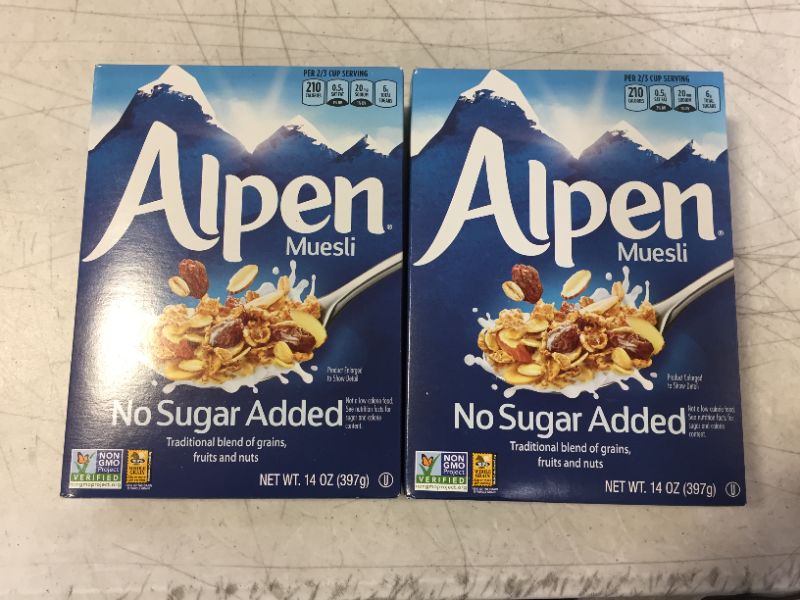 Photo 2 of 2 Alpen No Added Sugar Muesli Cereal, 14 Oz BB 01FEB2022