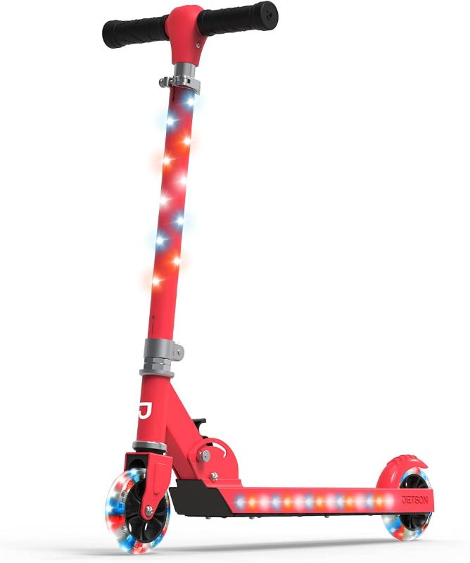 Photo 1 of Jetson Jupiter Kick Scooter for Kids, LED Light-up Scooter, Adjustable Handlebar, Rear Brake, Lightweight Design
