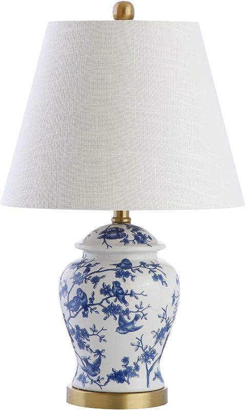 Photo 1 of JONATHAN Y JYL3005A Penelope Chinoiserie LED Table Lamp Classic,Cottage,Traditional,Transitional for Bedroom, Living Room, Office, College Dorm, Coffee Table, Bookcase, Blue/White, pack of 2
