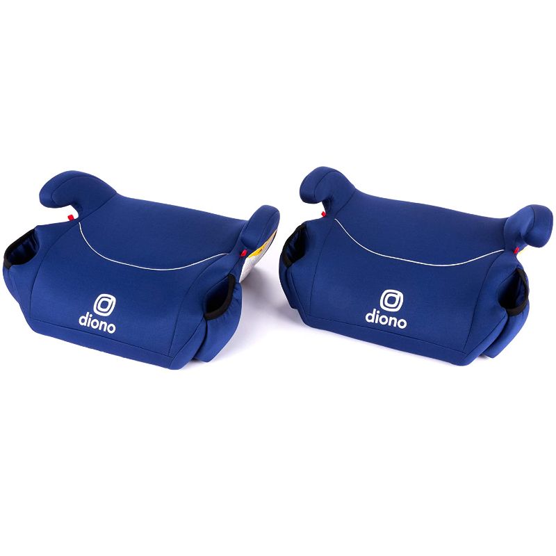 Photo 1 of Diono Solana, Pack of 2 Backless Booster Car Seats, Lightweight, Machine Washable Covers, 2 Cup Holders, Blue
