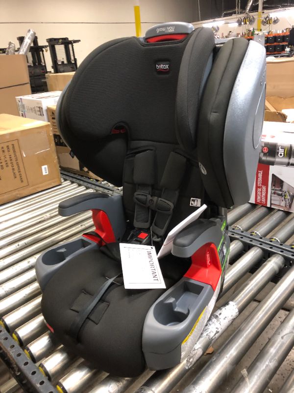 Photo 3 of Britax Grow with You ClickTight Plus Harness-2-Booster Car Seat, Jet Safewash Fabric
