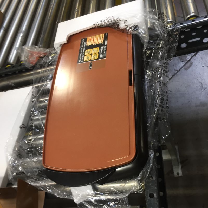 Photo 1 of 10.5" x 20" Ceramic Copper Titanium Electric Griddle