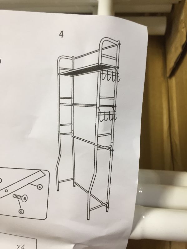 Photo 1 of 2 TIER WHITE METAL RACK