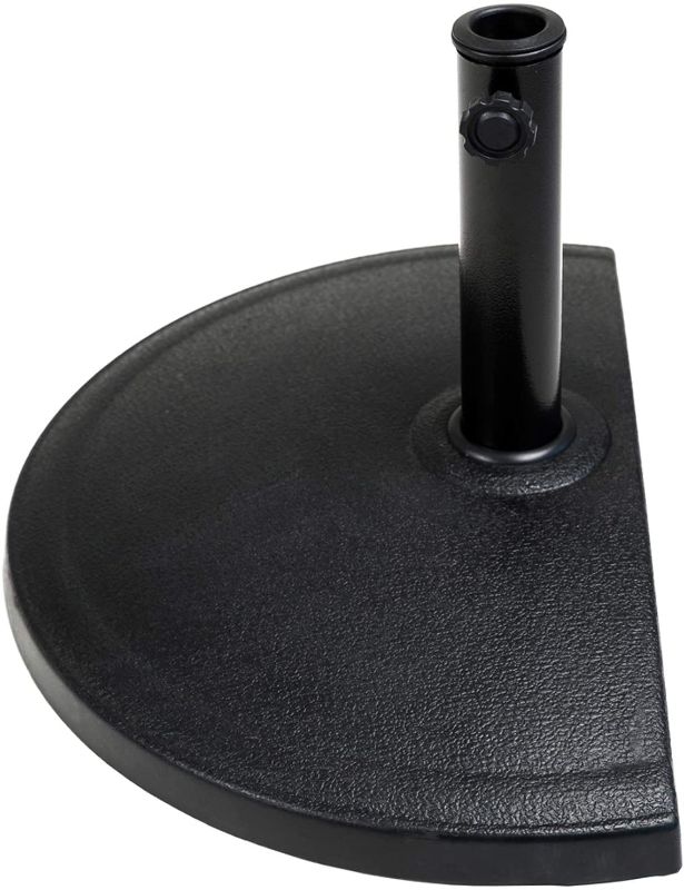 Photo 1 of C-Hopetree Half Round Outdoor Patio Umbrella Base Stand - 33 lb -Black
