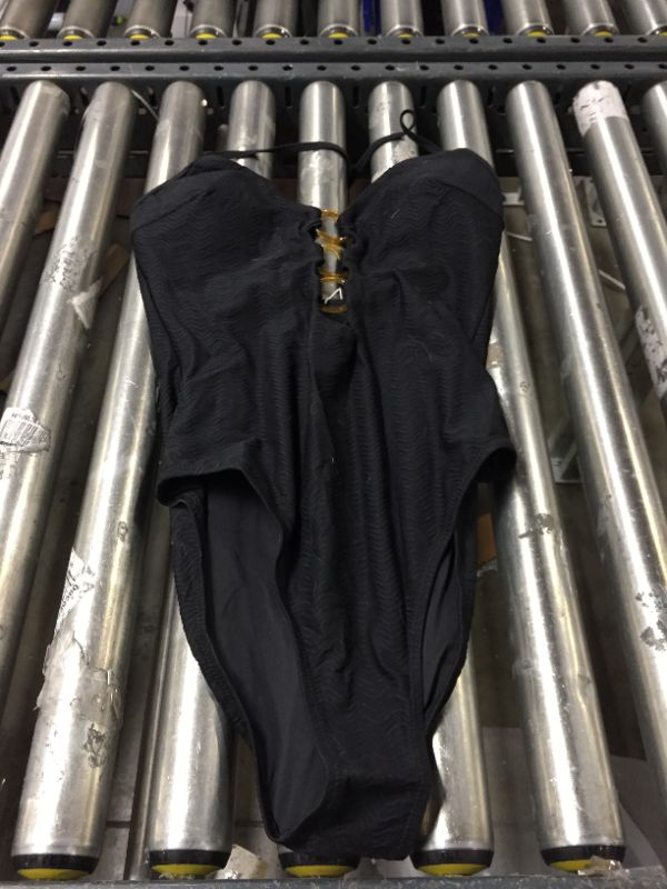 Photo 1 of BLACK ONE PIECE SUIT, SIZE LARGE